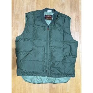 Vintage Walls Blizzard Pruf Down Vest USA Made Green Quilted Mens L